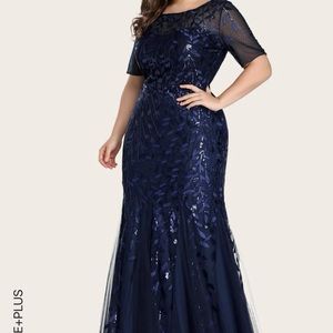 Navy Blue Prom Dress